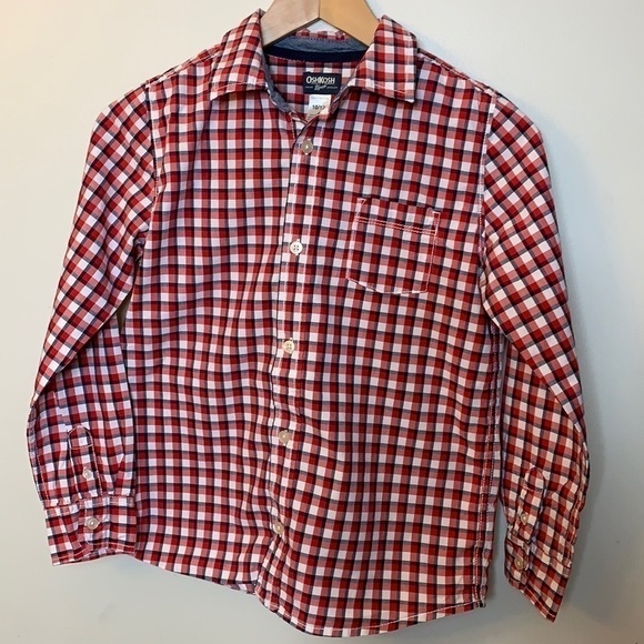 OSH Kosh Button-down Long Sleeve Shirt 10/12 - Picture 1 of 4